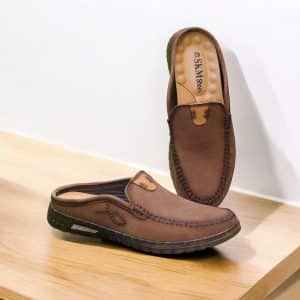 skm shoes premium tan leather casual loafers comfortable men's footwear