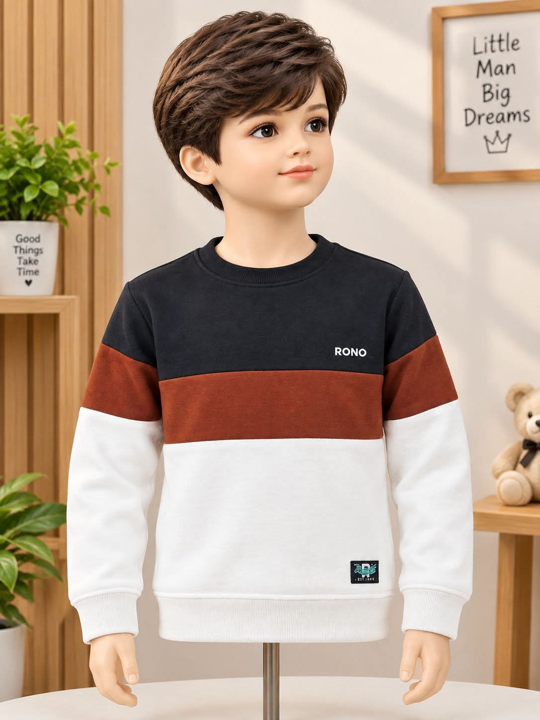Boys হাতা লম্বা সুইপ শার্ট