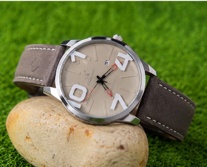 Men's Classic Leather Strap Wrist Watch