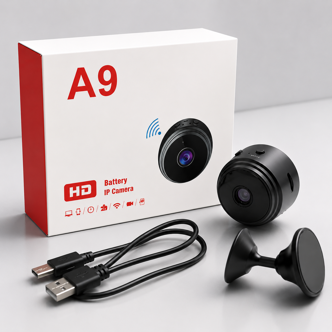 A9 WiFi Rechargeable Security IP Camera – Live Footage & Remote Monitoring